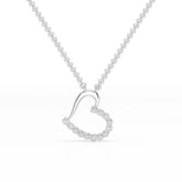 0.46 CT Round Cut Lab Diamond Chain Pendant